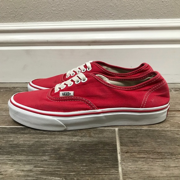 Red Vans Authentics - Picture 2 of 9